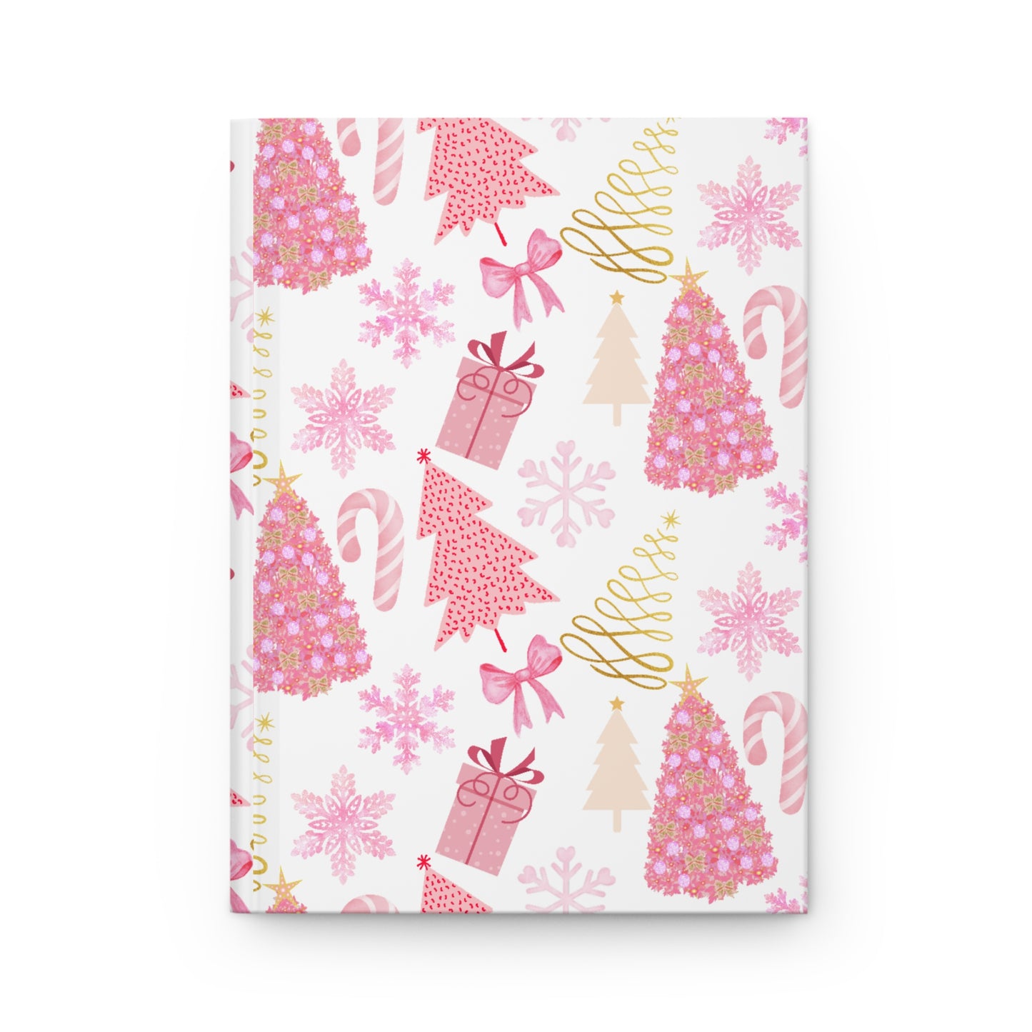 Pink Christmas Hardcover Journal