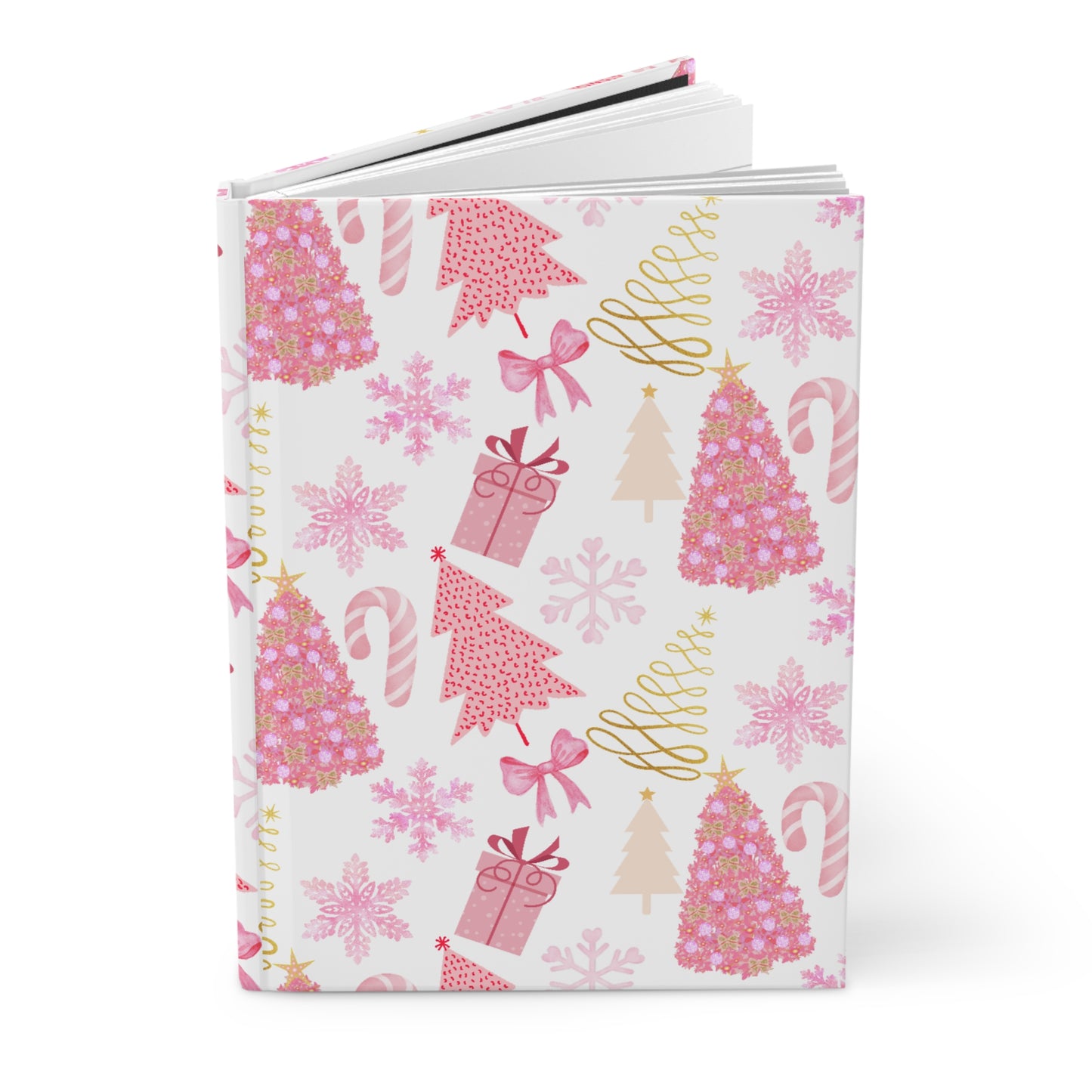 Pink Christmas Hardcover Journal